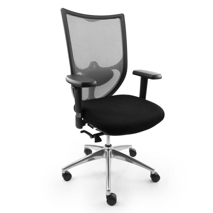 FlexForm NPR Elite – Ergonomische NPR Bureaustoel met Netweave Rug | Refurbished Grijs