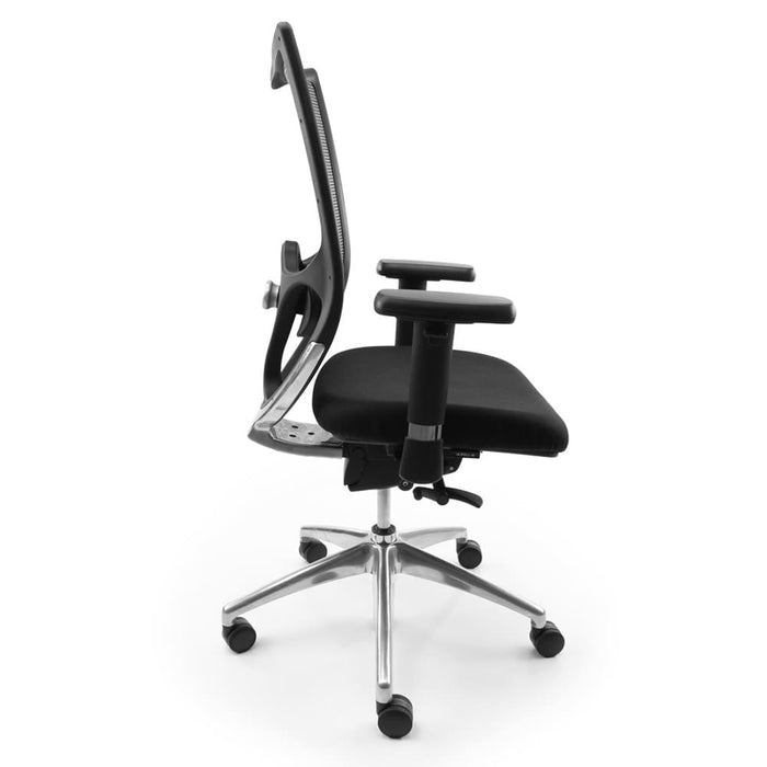 FlexForm NPR Elite – Ergonomische NPR Bureaustoel met Netweave Rug | Refurbished Grijs