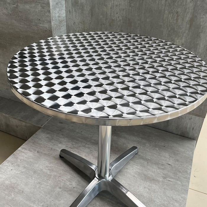 Inox Aluminium Bistro-/Bijzettafels – 60 & 70 cm – Onderhoudsvriendelijk & Tijdloos