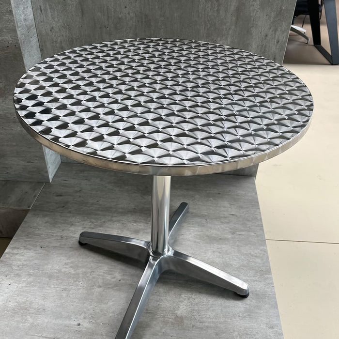 Inox Aluminium Bistro-/Bijzettafels – 60 & 70 cm – Onderhoudsvriendelijk & Tijdloos