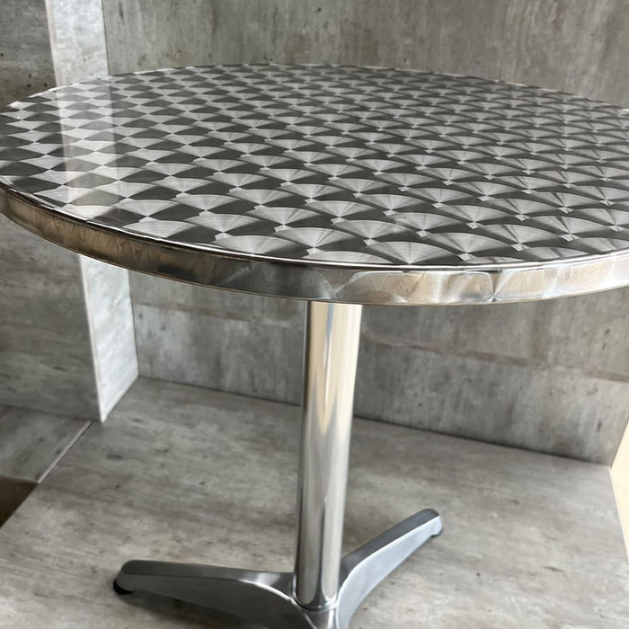 Inox Aluminium Bistro-/Bijzettafels – 60 & 70 cm – Onderhoudsvriendelijk & Tijdloos