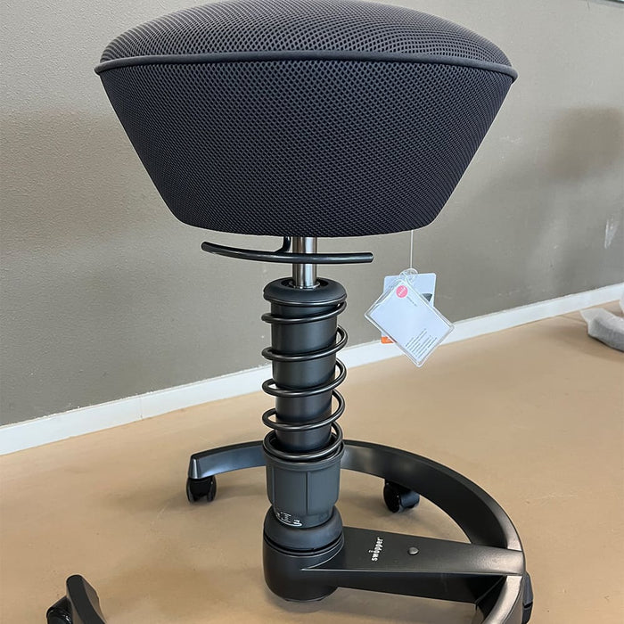 Swopper Ergonomische Bureaustoel Kruk – Antraciet Zitting / Antraciet Onderstel