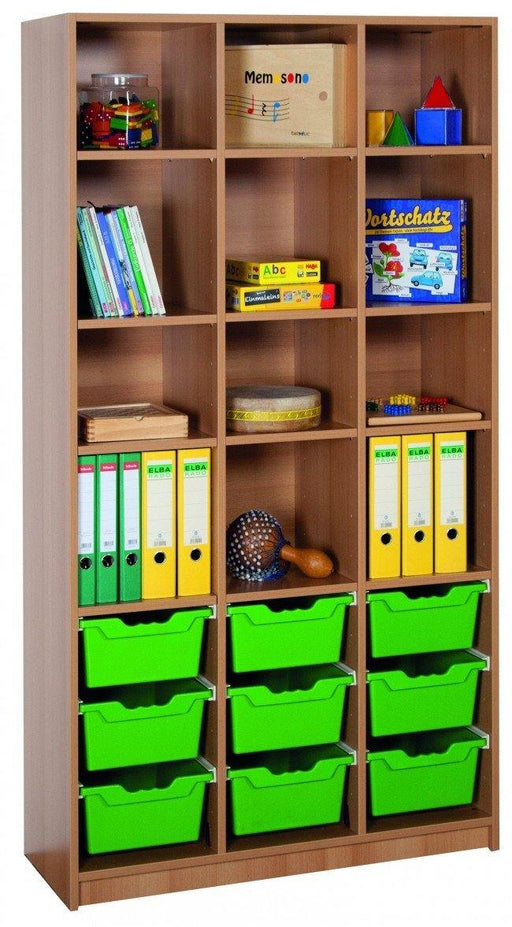 Ergo Tray Klaslokaal rek met 9 hoge kratten freeshipping - Tom Kantoor & Projectinrichting