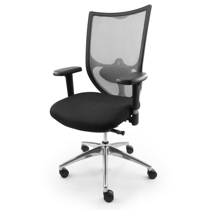 FlexForm NPR Elite – Ergonomische NPR Bureaustoel met Netweave Rug | Refurbished Grijs