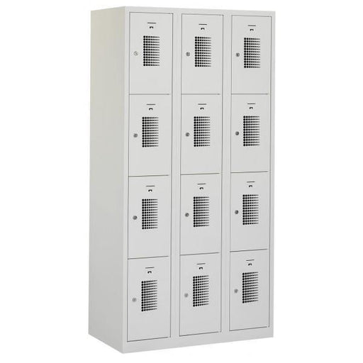 Lockerkast 3 kolommen 12 vakken freeshipping - Tom Kantoor & Projectinrichting