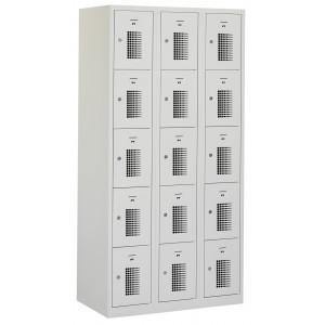 Lockerkast 3 kolommen 15 vakken freeshipping - Tom Kantoor & Projectinrichting