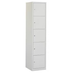 Lockerkast 1 kolom 5 vakken freeshipping - Tom Kantoor & Projectinrichting