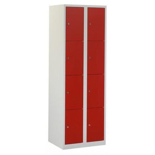 Lockerkast 2 kolommen 8 vakken freeshipping - Tom Kantoor & Projectinrichting