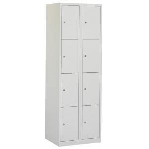 Lockerkast 2 kolommen 8 vakken freeshipping - Tom Kantoor & Projectinrichting