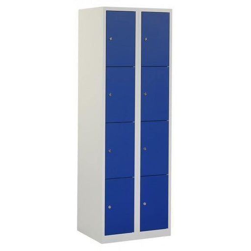 Lockerkast 2 kolommen 8 vakken freeshipping - Tom Kantoor & Projectinrichting