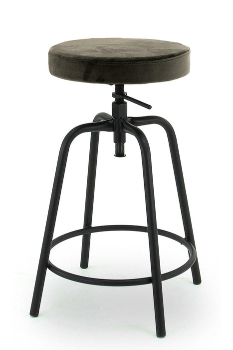 Robuuste middel hoge barkruk Velours freeshipping - Tom Kantoor & Projectinrichting