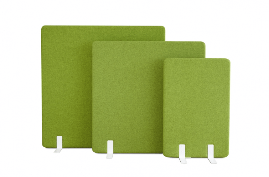 Akoestische wand Wolvilt 120 cm hoog.