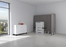 Akoestische wand Wolvilt 120 cm hoog.