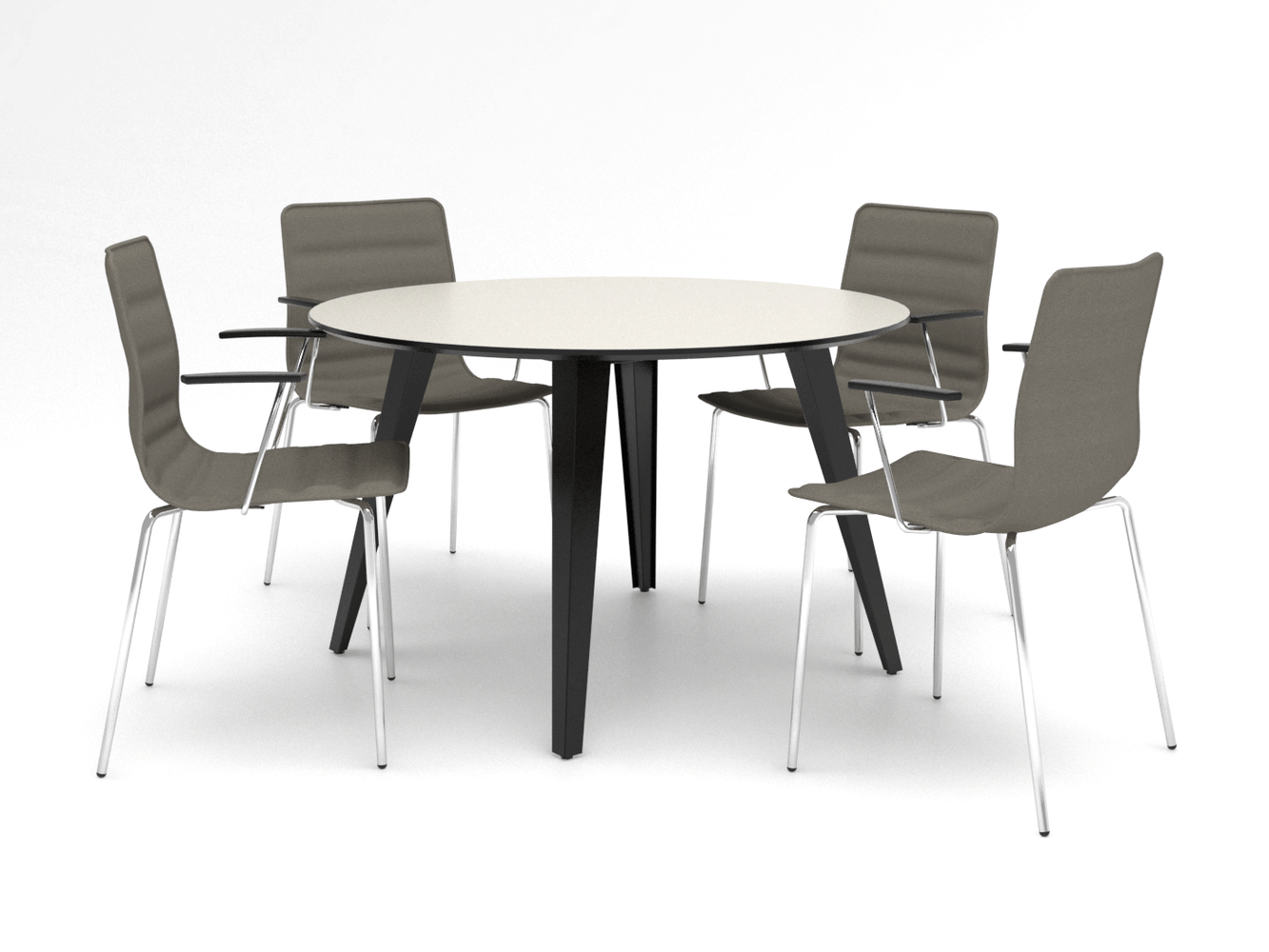 Spider Table Rond (74,3 cm hoog) freeshipping - Tom Kantoor & Projectinrichting