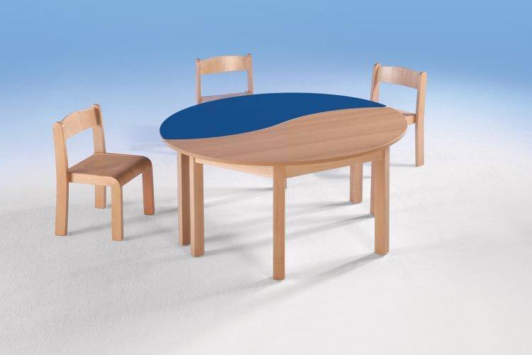 Swing-it Woody halfrond golfvormige tafel freeshipping - Tom Kantoor & Projectinrichting